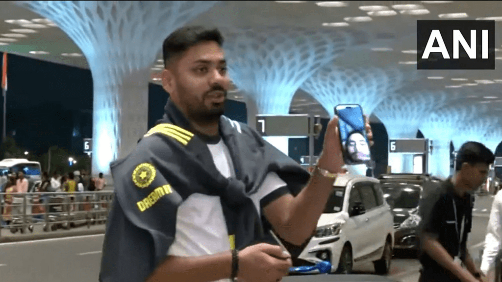 WATCH | Avesh Khan video calls Rinku Singh from Mumbai Airport before departing for T20 World Cup 2024