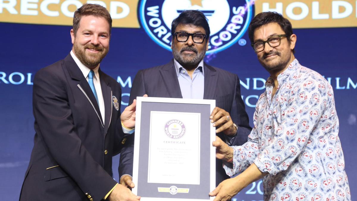 Actor Chiranjeevi honoured with Guinness World Record