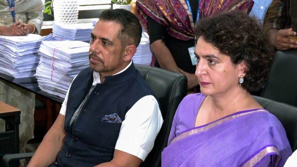 ’Robert Vadra is crime master Gogo’: BJP challenges Priyanka’s asset declaration, says ’people with SUVs, farmhouses…’