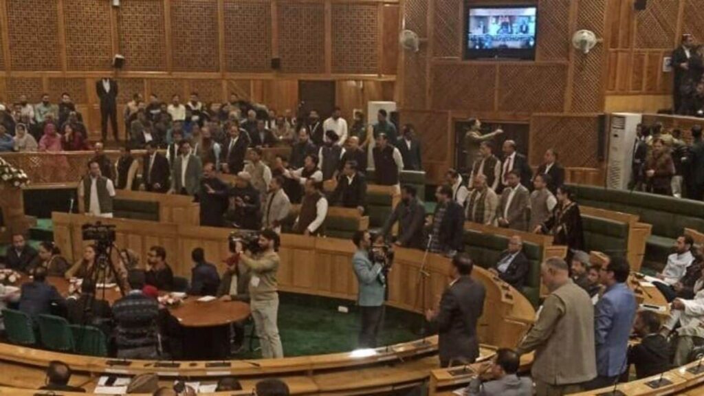 Ruckus in J-K Assembly’s first session after PDP MLA moves resolution against Article 370 abrogation; BJP protests