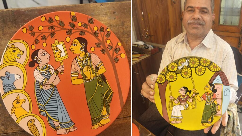 Telangana’s Dhanalakota Vaikuntam Nakash’s 50-year-journey with Cheriyal art