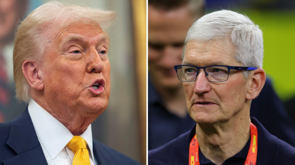 Donald Trump claims Tim Cook scrapped Apple’s Mexico plants after meeting him, pledged millions in US investment